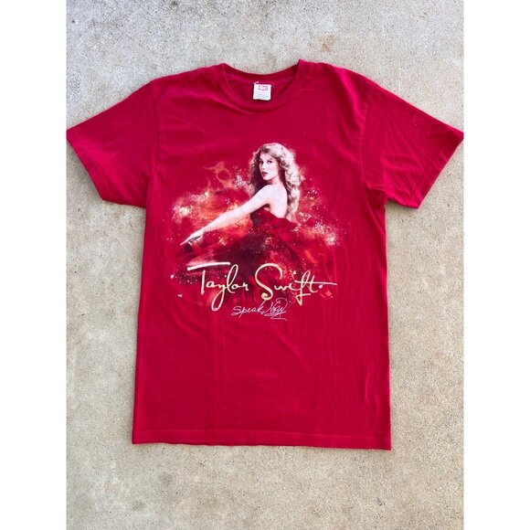 Taylor Swift Speak Now Tour Red Graphic T-Shirt Hanes Small I3 - Picture 1 of 7